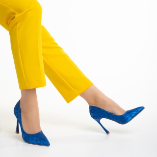 A kedvezmények lavinája - Kedvezmények Zaida kék női cipő, textil anyagból készült Promóció