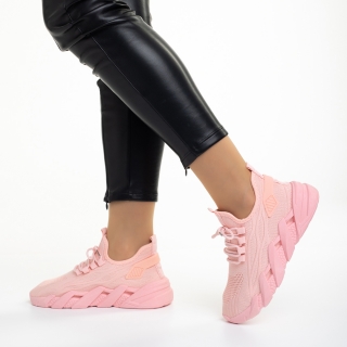 Spring Sale - Kedvezmények Leanna rózsaszín női sportcipő, textil anyagból készült Promóció