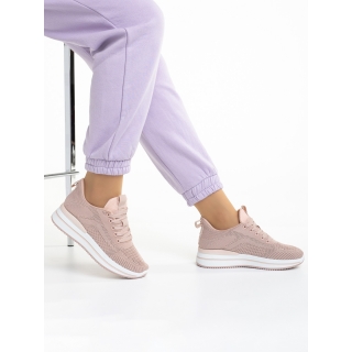 Easter Sale - Kedvezmények Jelena rózsaszín női sportcipő, textil anyagból készült Promóció
