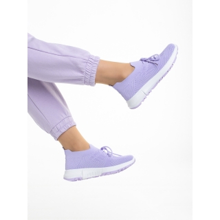 Easter Sale - Kedvezmények Almas lila női sportcipő, textil anyagból készült Promóció