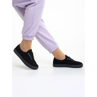 Easter Sale - Kedvezmények Arya fekete női tornacipő, textil anyagból készült Promóció