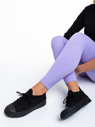 Love Sales - Kedvezmények Elexia fekete női tornacipő, textil anyagból készült Promóció