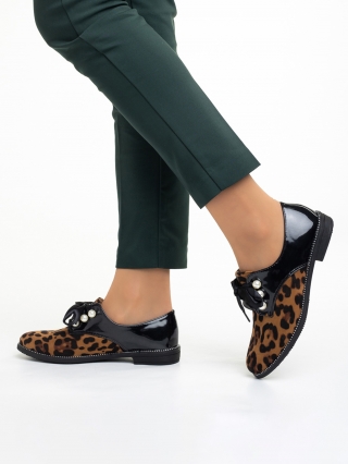 Love Sales - Kedvezmények Sarai leopárd női cipő, műbőrből és textil anyagból készült Promóció