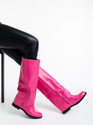 Winter Sale - Kedvezmények Daire rózsaszín női csizma ökológiai bőrből Promóció