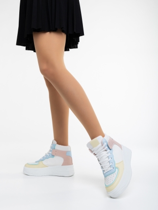 Super Love Sale - Kedvezmények Naila rózsaszínű és kék , női sport cipő, ökológiai bőrből Promóció
