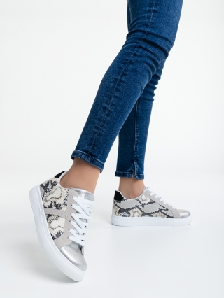 Love Sales - Kedvezmények Lovette szürke női sport cipő ökológiai bőrből Promóció