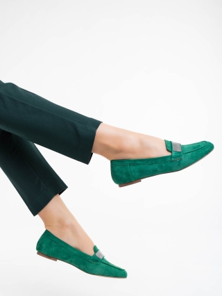 Easter Sale - Kedvezmények Ibbie zöld női félcipő textil anyagból Promóció
