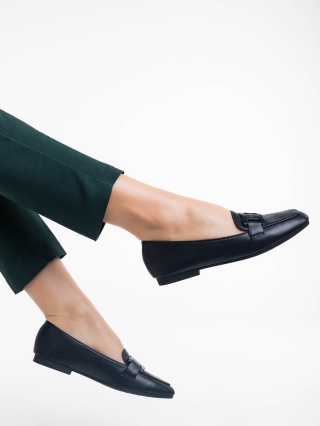 Women's Month - Kedvezmények Riarna fekete női félcipő ökológiai bőrből Promóció