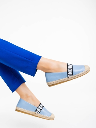 Hot Summer Sale - Kedvezmények Rodica kék női espadrille ökológiai bőrből Promóció