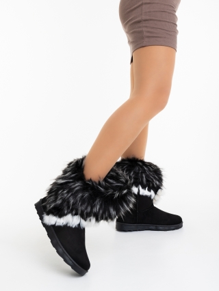 Super Love Sale - Kedvezmények Vestigia fekete női csizma textil anyagból Promóció
