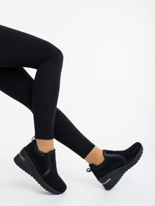 Super Love Sale - Kedvezmények Lovara fekete női sportcipő textil anyagból Promóció